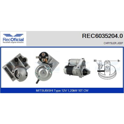 Motor de arranque REC60352040 RECOFICIAL