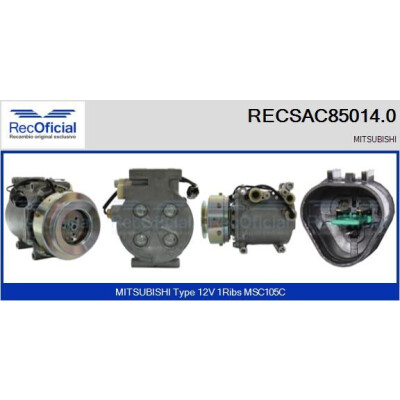 Compressor, ar condicionado RECSAC850140 RECOFICIAL