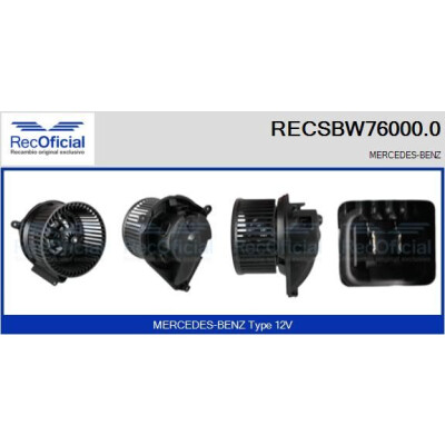 Ventilador do habitáculo RECSBW760000 RECOFICIAL