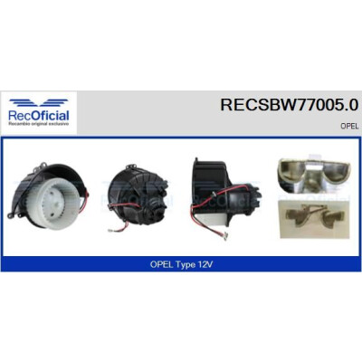 Ventilador do habitáculo RECSBW770050 RECOFICIAL