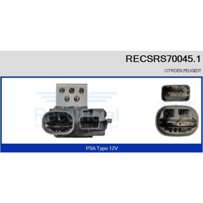 Resistência em série, motor elétrico (ventilador radiador) RECSRS700451 RECOFICIAL