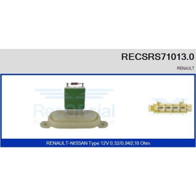 Resistência, ventilador do habitáculo RECSRS710130 RECOFICIAL