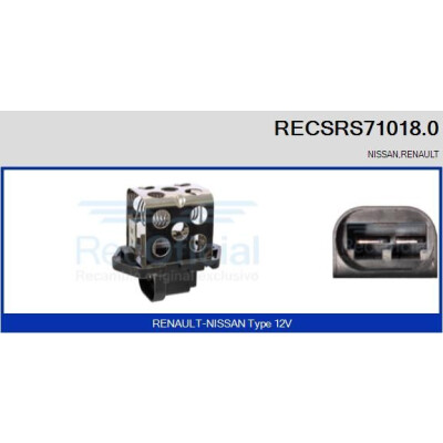 Resistência em série, motor elétrico (ventilador radiador) RECSRS710180 RECOFICIAL