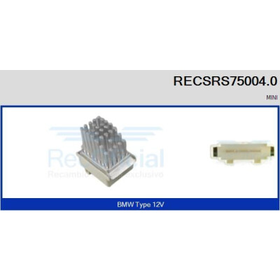 Resistência, ventilador do habitáculo RECSRS750040 RECOFICIAL