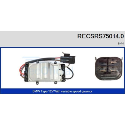 Resistência em série, motor elétrico (ventilador radiador) RECSRS750140 RECOFICIAL