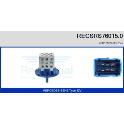Resistência, ventilador do habitáculo RECSRS760150 RECOFICIAL