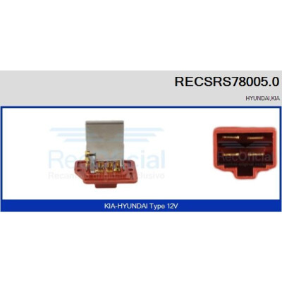 Resistência, ventilador do habitáculo RECSRS780050 RECOFICIAL