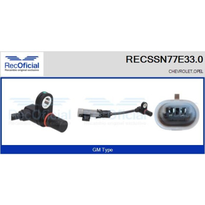 Sensor, rotações da roda RECSSN77E330 RECOFICIAL