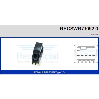 Interruptor, elevadores dos vidros RECSWR710520 RECOFICIAL