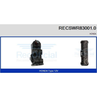 Interruptor, elevadores dos vidros RECSWR830010 RECOFICIAL