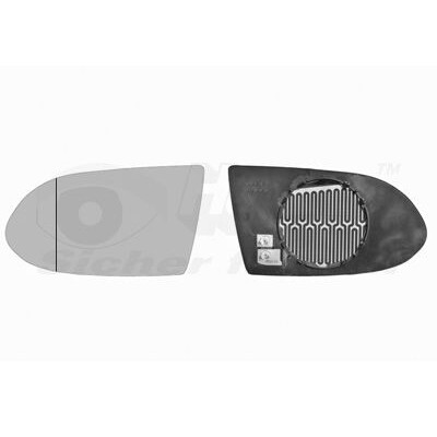 Vidro de espelho, espelho retrovisor exterior 3790837 VANWEZEL