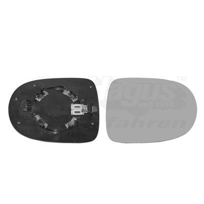 Vidro de espelho, espelho retrovisor exterior 4372838 VANWEZEL