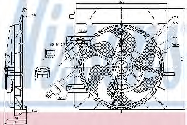 Ventilador, refrigeração do motor