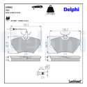 Jogo de pastilhas para travão de disco LP862 DELPHI