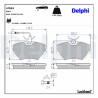 Jogo de pastilhas para travão de disco LP862 DELPHI