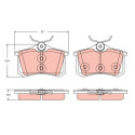 Jogo de pastilhas para travão de disco GDB2357 TRW