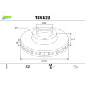 Disco de travão 186523 VALEO