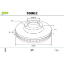 Disco de travão 186682 VALEO